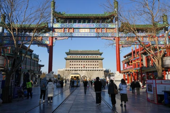 這是2024年12月26日從前門大街拍攝的正陽門箭樓。